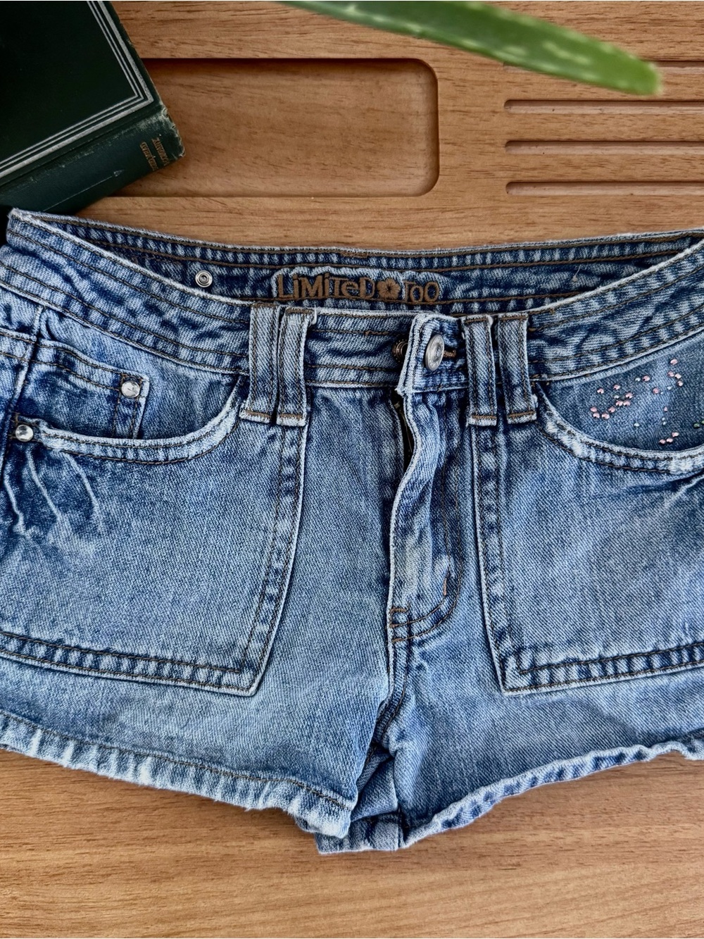 Limited Too Y2K Bedazzled Denim Shorts Girls 8